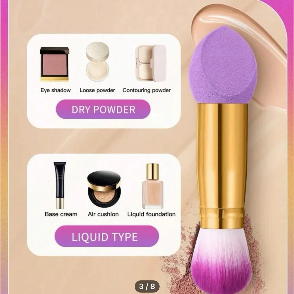 3pcs Double head multi-function makeup‎ brushes
